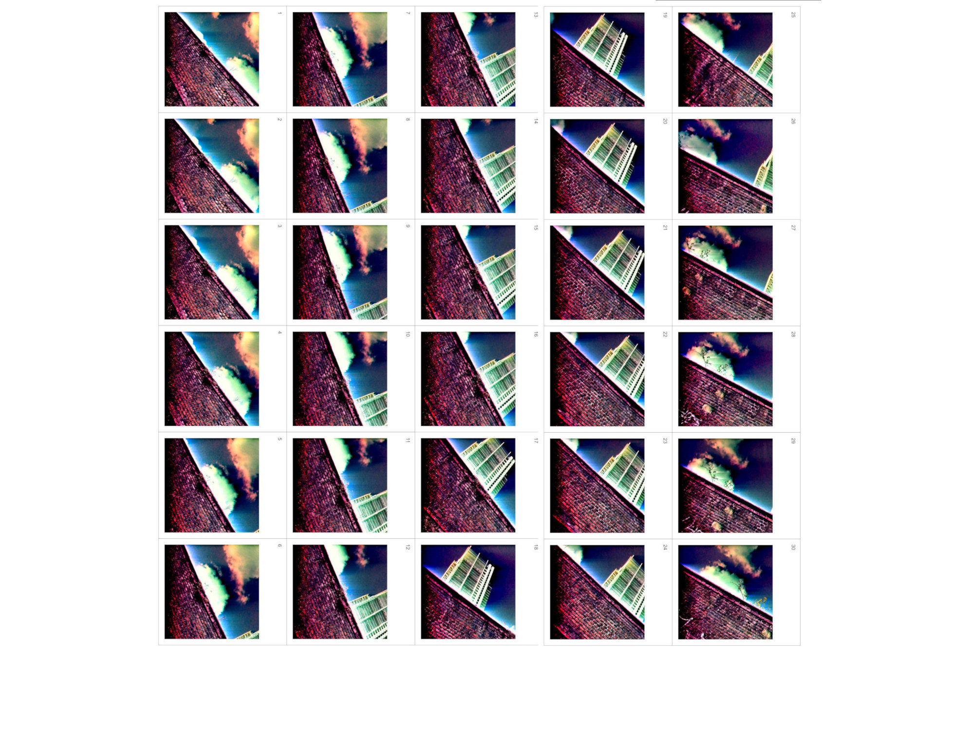 File di mattoni e un grattacielo (Frames) @ Here1